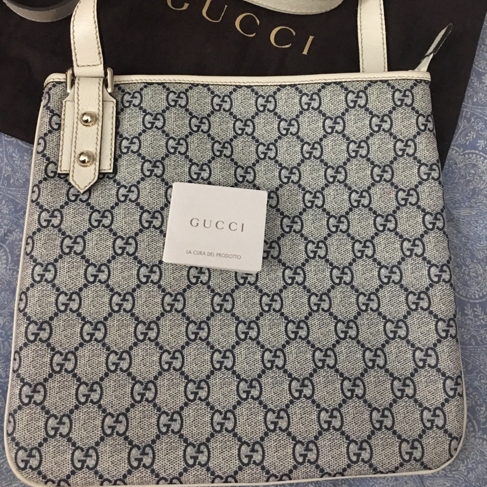 Gucci monogram crossbody bag in coated canvas